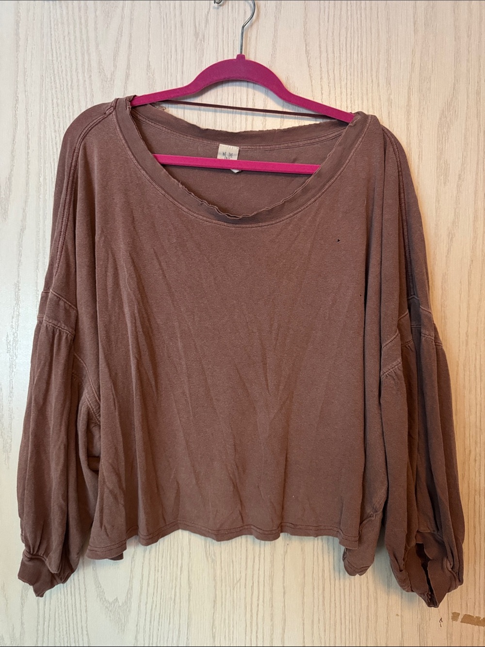 We the free tissue paper Tee - Relaxed Brown  Women's Top